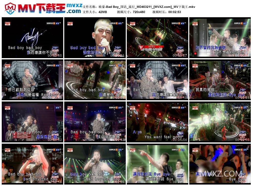 欧豪-Bad Boy_国语_流行_MD403211